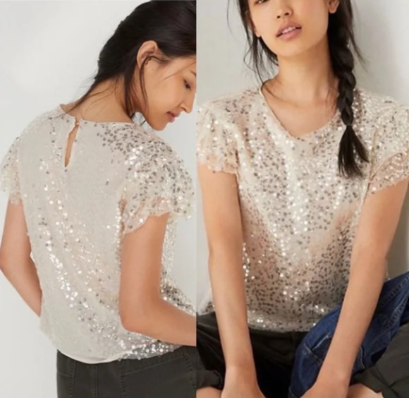 Anthropologie Pamela Sequined Blouse - Size Small - Picture 7 of 8
